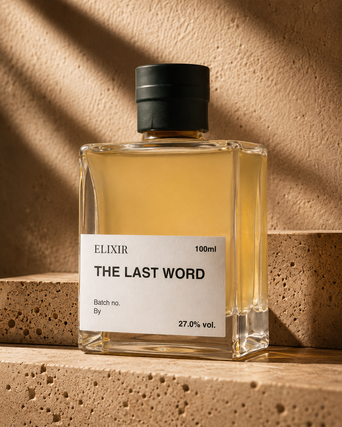Nº V — The Last Word bottle portrait